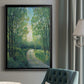 Golden Light Pathways II - Modern Framed Canvas Print