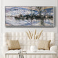 The Seine at Port Villez, Snow Effect, 1885 - Floater Framed Canvas Print