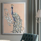 Peacock in Gold IV - Modern Framed Canvas Print