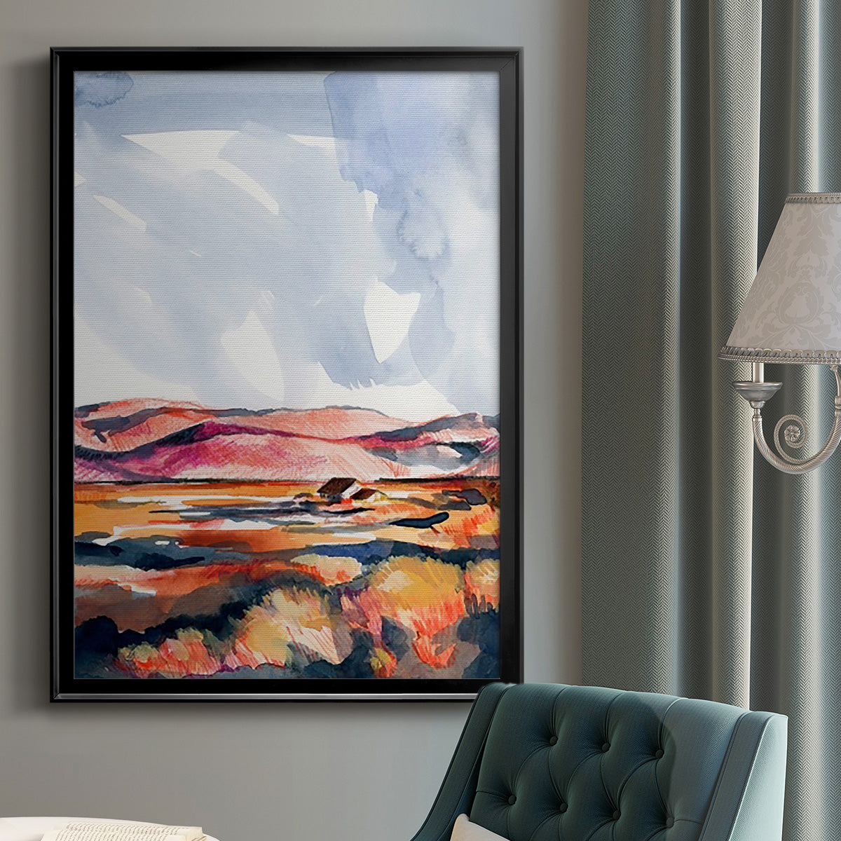 Chromatic Landscapes I - Modern Framed Canvas Print