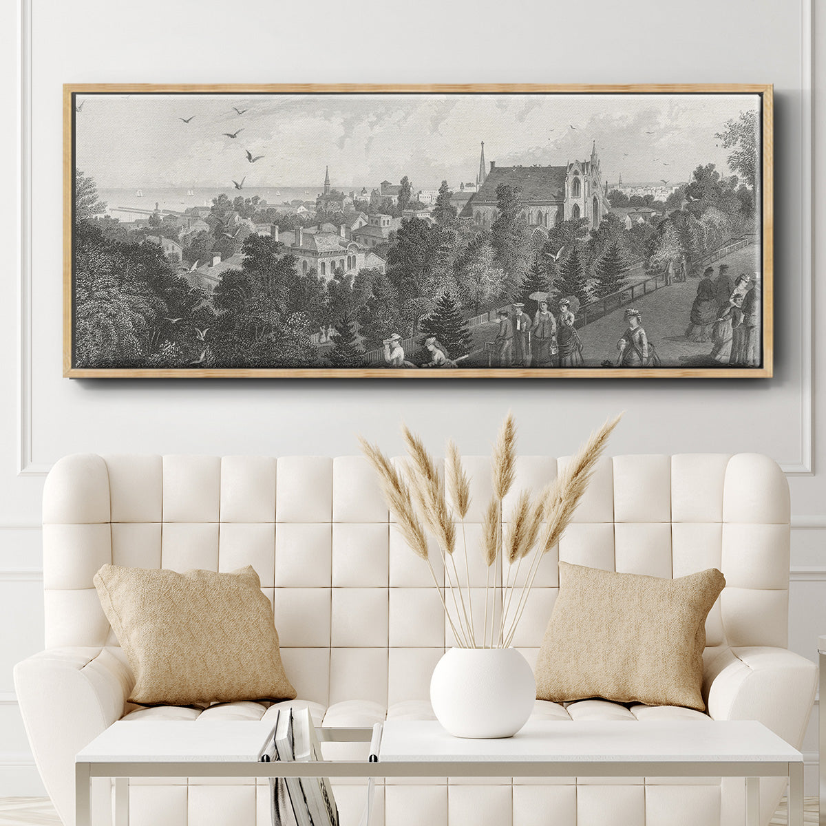 City of Cleveland - Floater Framed Canvas Print