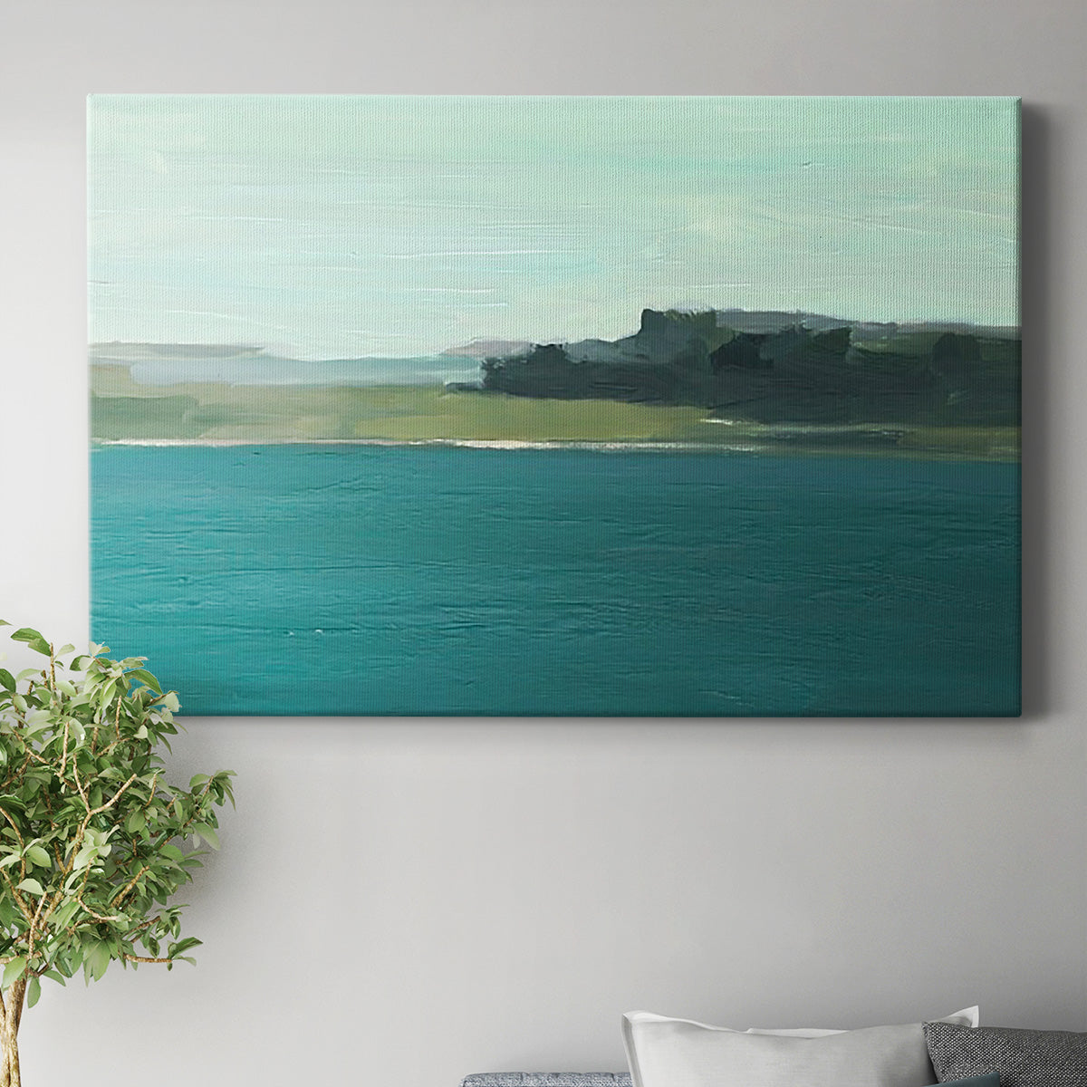 Calming Lake View II Premium Gallery Wrapped Canvas - Ready to Hang