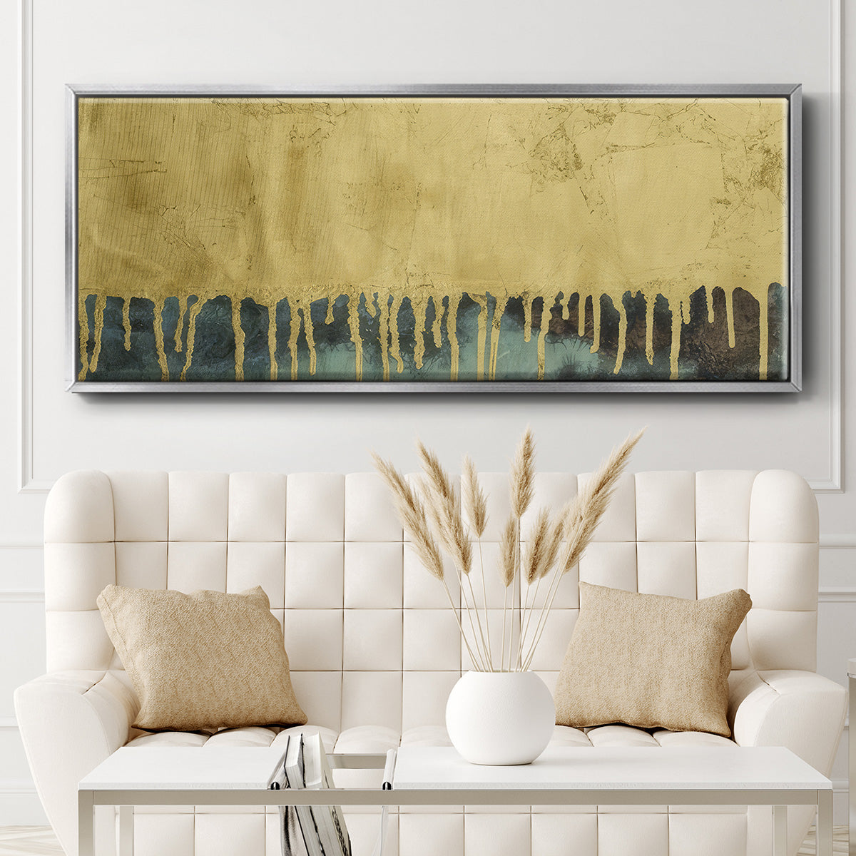 Aquafer II - Floater Framed Canvas Print