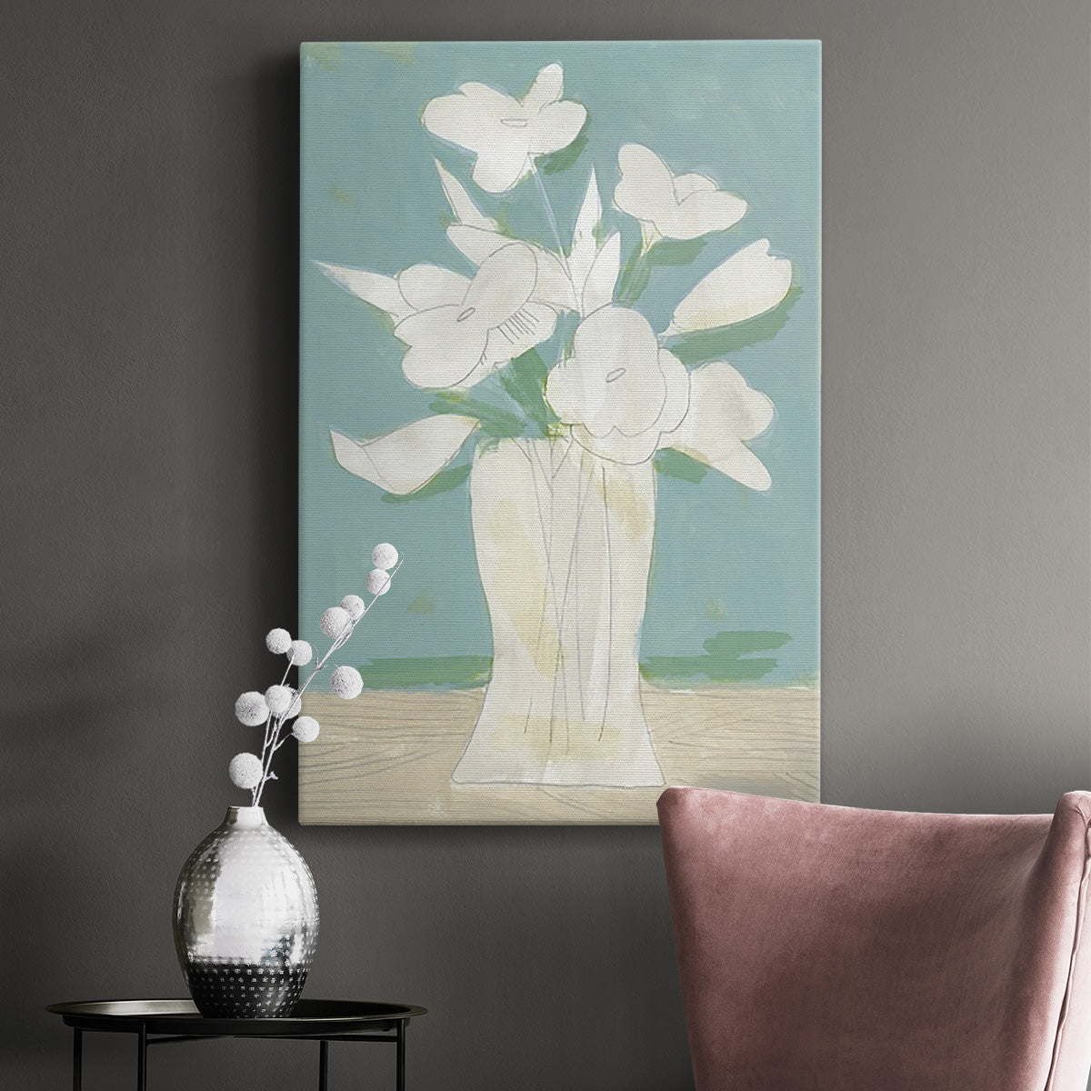 Muted Spring Arrangement I - Canvas Art Print