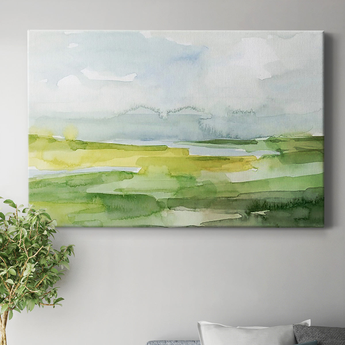 Watery Lowlands II Premium Gallery Wrapped Canvas - Ready to Hang