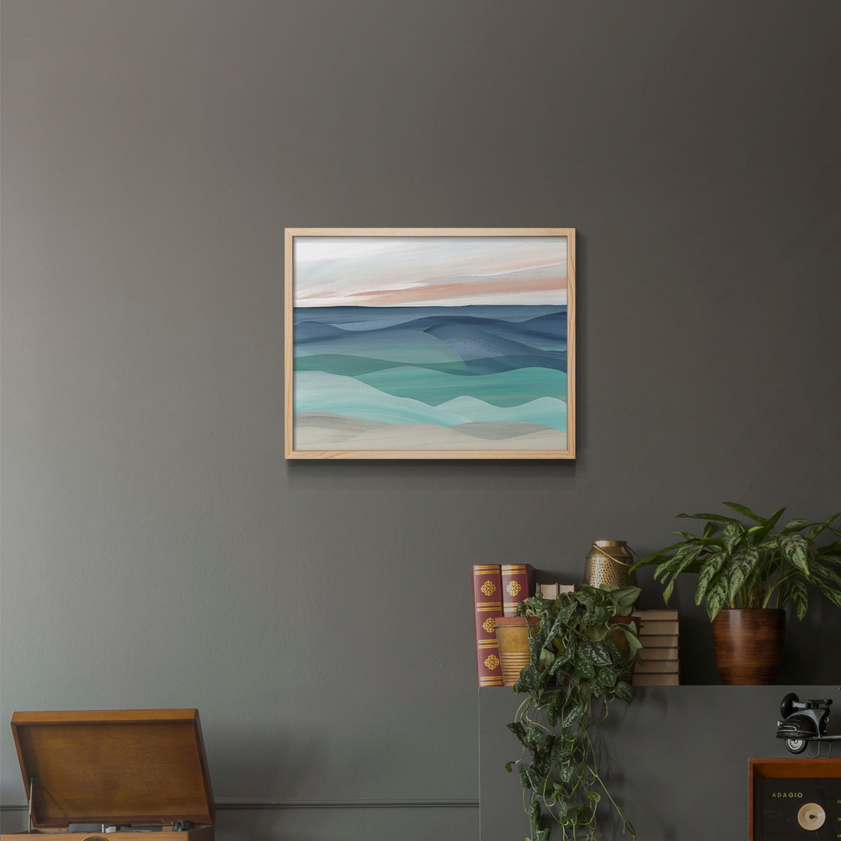 43524,abstract,ocean,landscape,art,painting,modern,sunset,blue,green,tranquility,waves,color,decor,home,framed,contemporary,nature,ocean view,coastal,seascape,peaceful,wall art,interior design,smooth,texture,horizon,stylish,ocean colors,creative,relaxation,scenery,sea,calming,atmosphere,aesthetic,visual,bright,layered,Re-stickable,Abstract