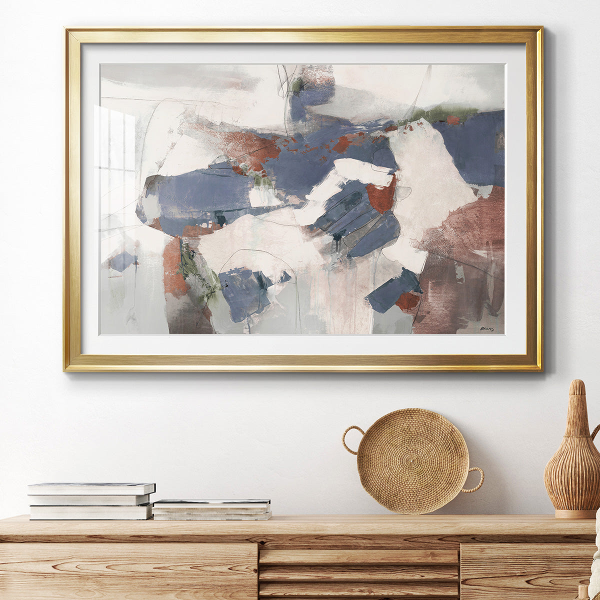 Coral Abstract - Modern Framed Art Print