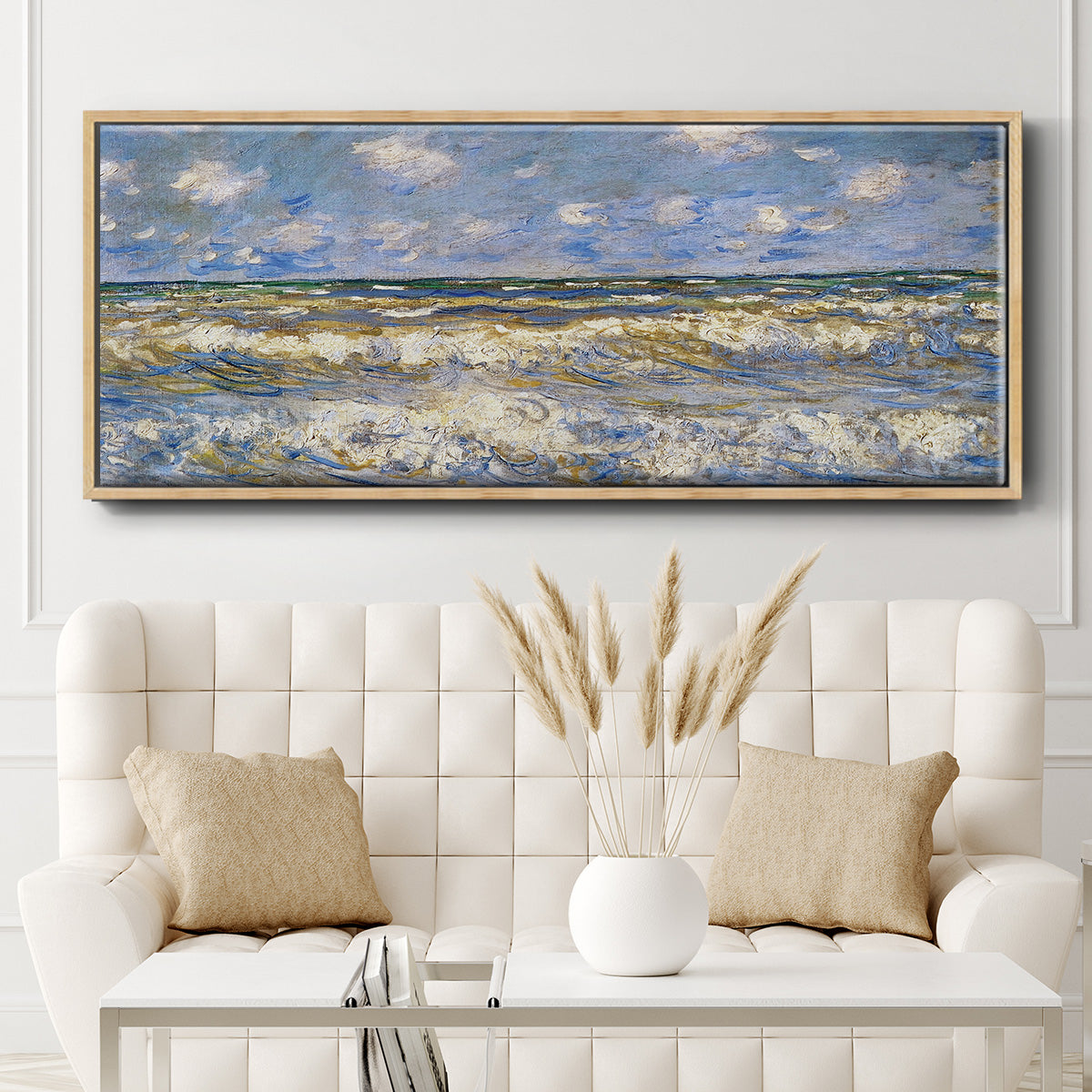 Rough Sea, 1881 - Floater Framed Canvas Print