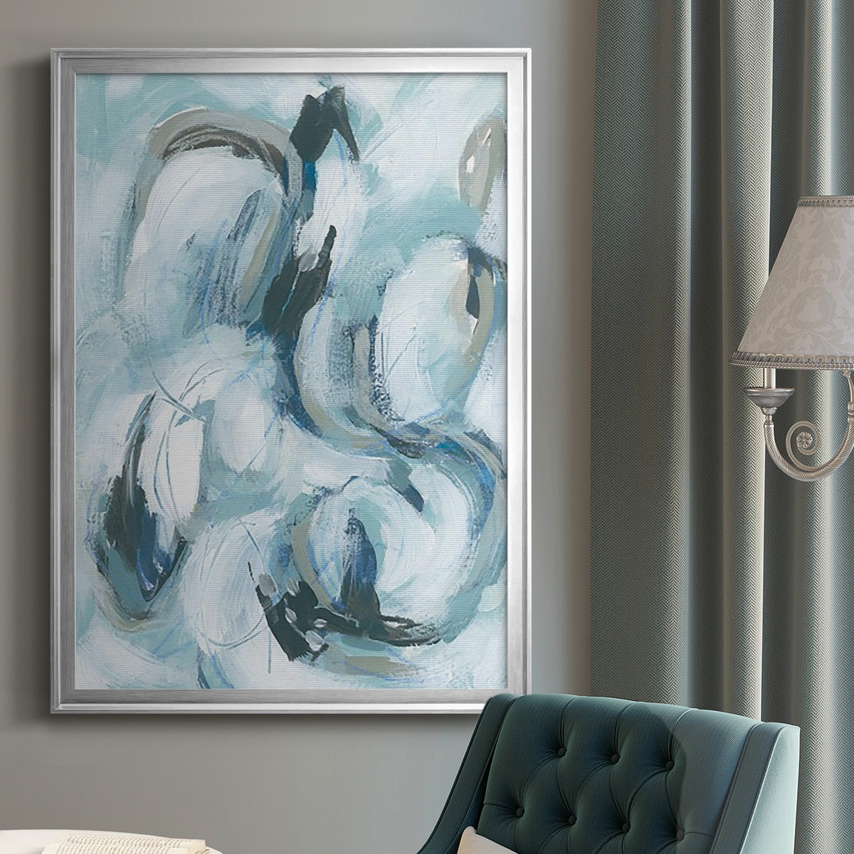 Fluid Receptor II - Modern Framed Canvas Print