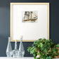 White and Gold Sails Premium Framed Print Double Matboard