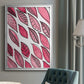 Patterned Leaf Shapes III - Modern Framed Canvas Print