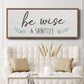 Be Wise & Sanitize - Floater Framed Canvas Print