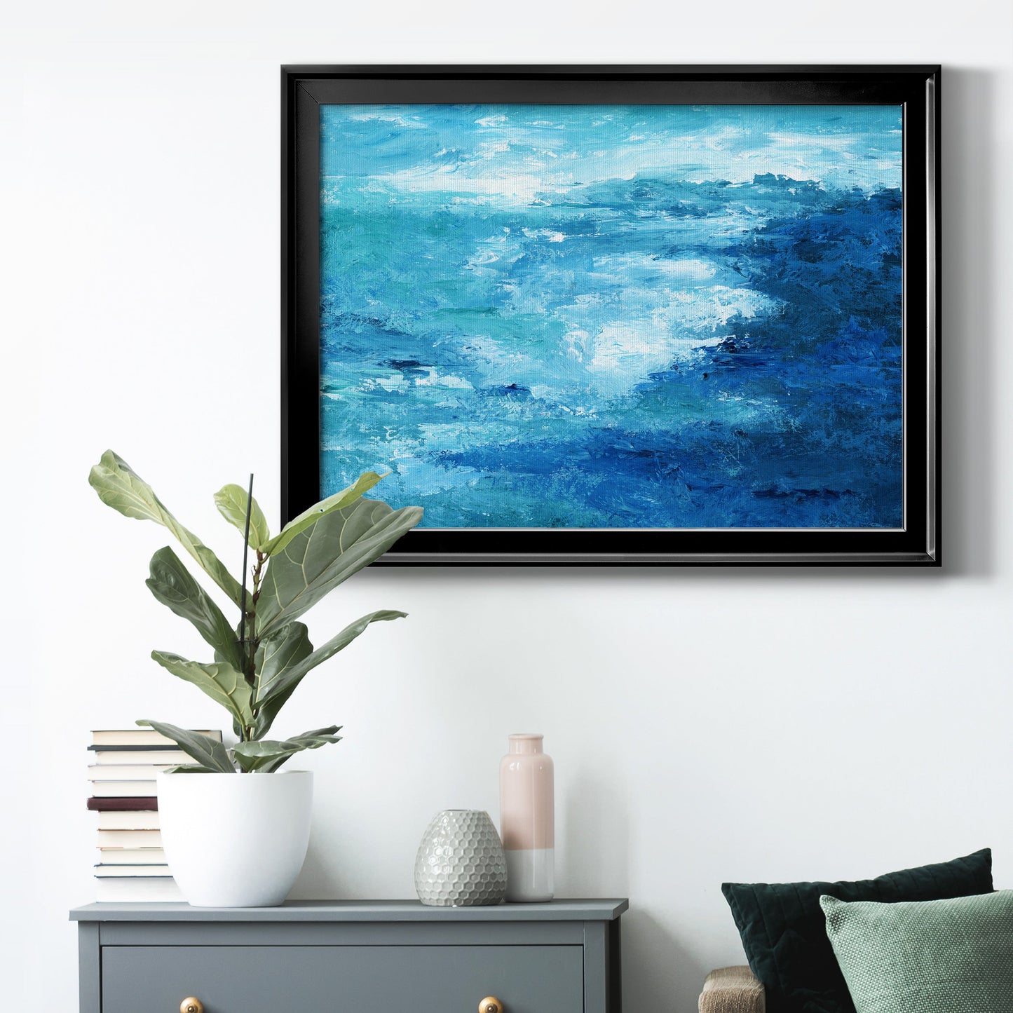 Crashing Waves II Premium Classic Framed Canvas - Ready to Hang