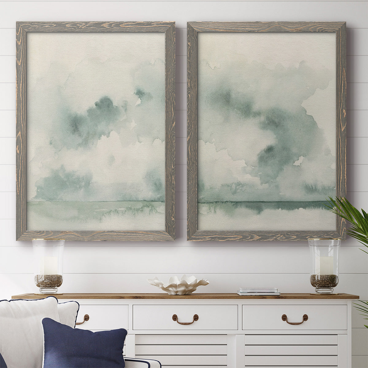 Ocean Impression I - Premium Framed Canvas 2 Piece Set - Ready to Hang