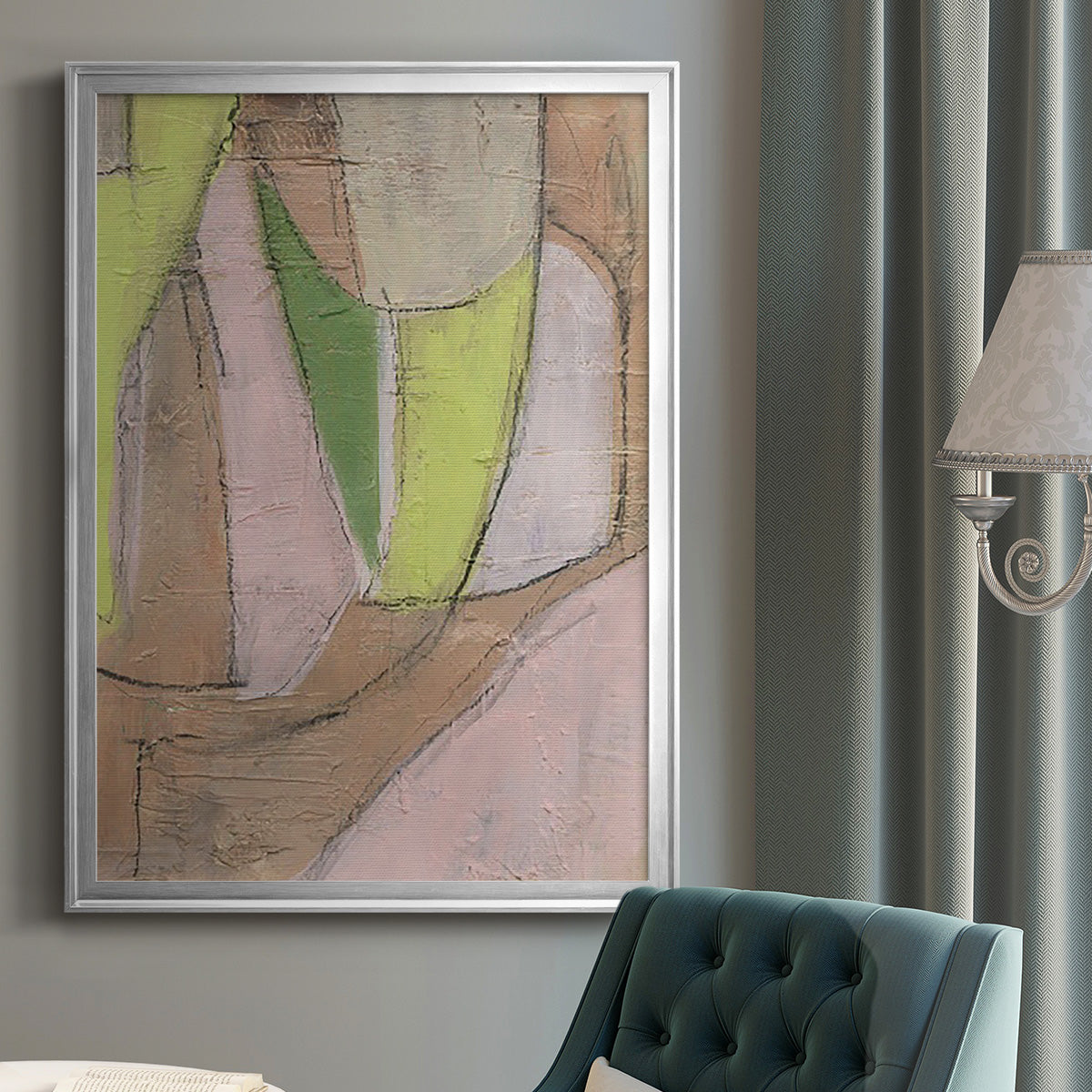 Many Layers I - Modern Framed Canvas Print