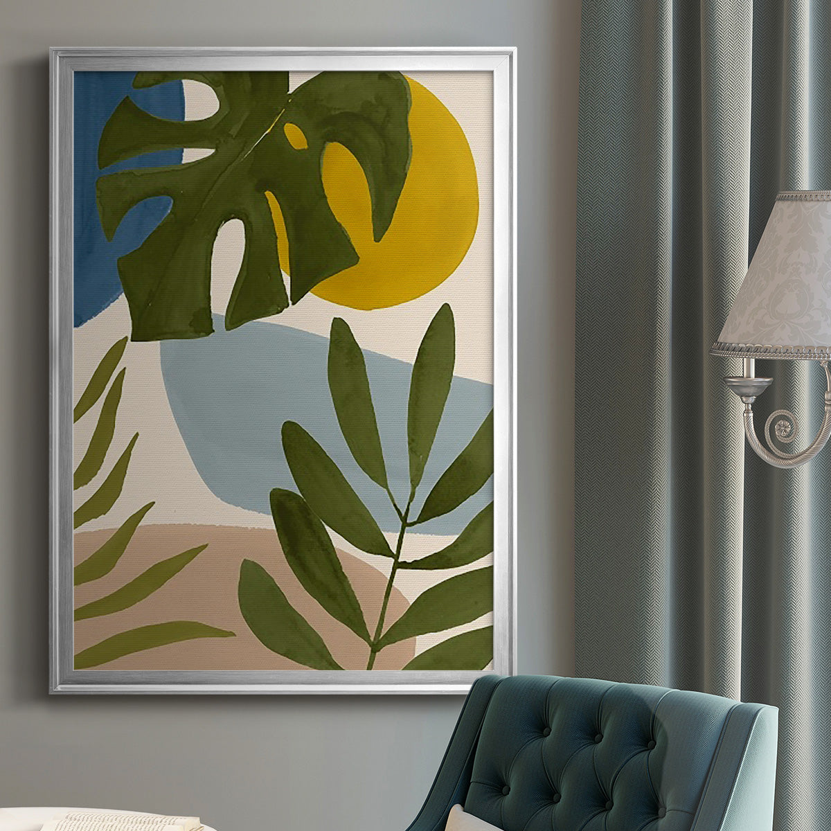 Tropica Tumble I - Modern Framed Canvas Print