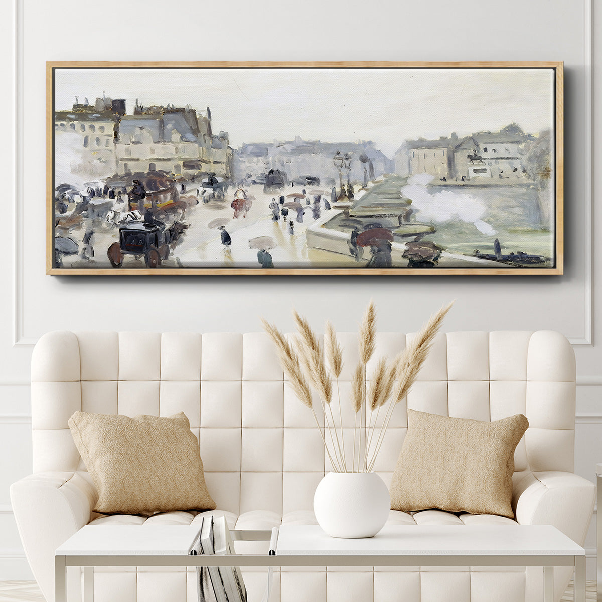 The Pont Neuf, 1872 - Floater Framed Canvas Print