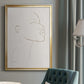 Portrait Sketch I - Modern Framed Canvas Print