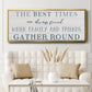 Family and Friends Gather - Floater Framed Canvas Print