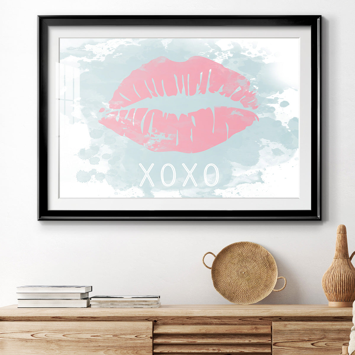 XOXO in Color - Modern Framed Art Print