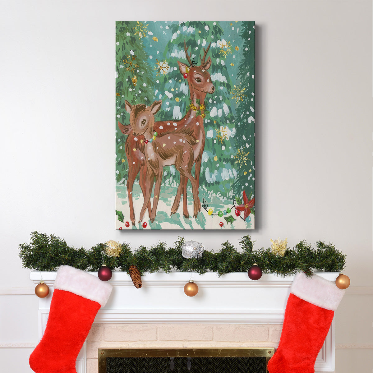 Doe and Fawn II - Gallery Wrapped Canvas