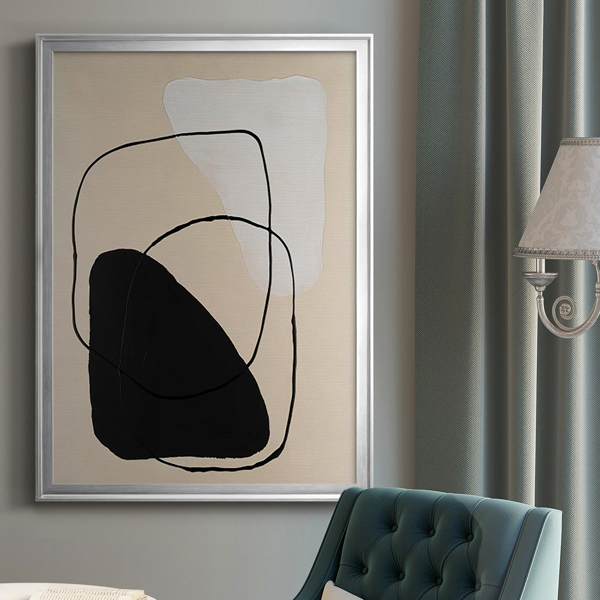Avant Mod II - Modern Framed Canvas Print