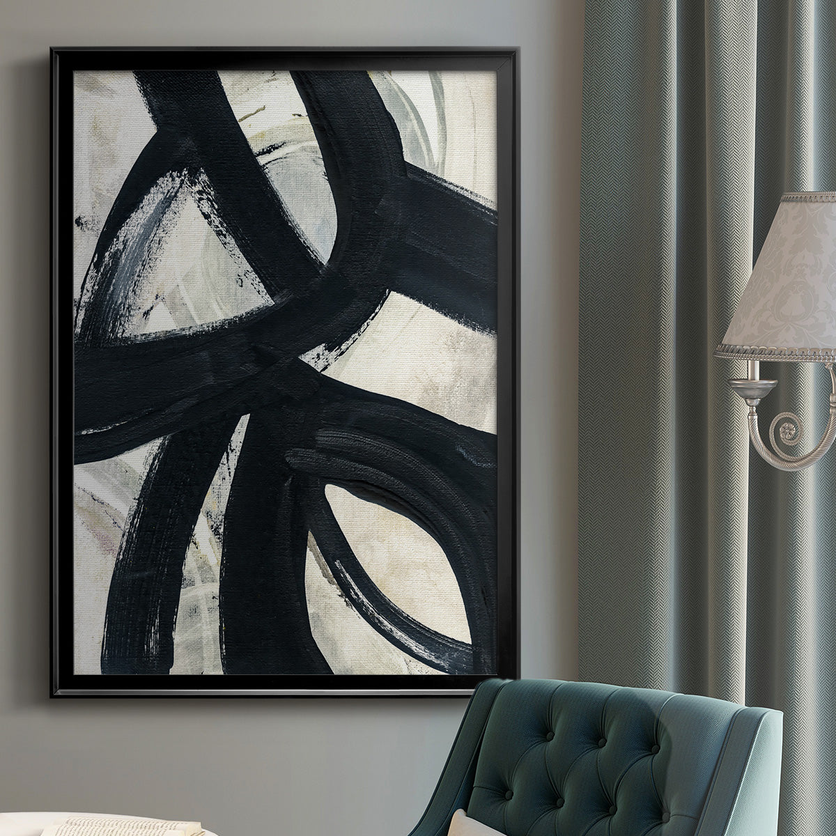 A Day in Brooklyn - Modern Framed Canvas Print