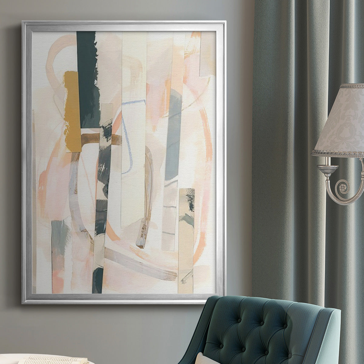 Melon Litmus II - Modern Framed Canvas Print
