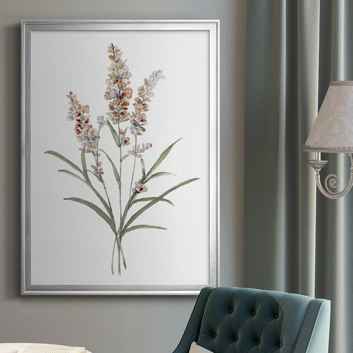 Dainty Botanical I - Modern Framed Canvas Print