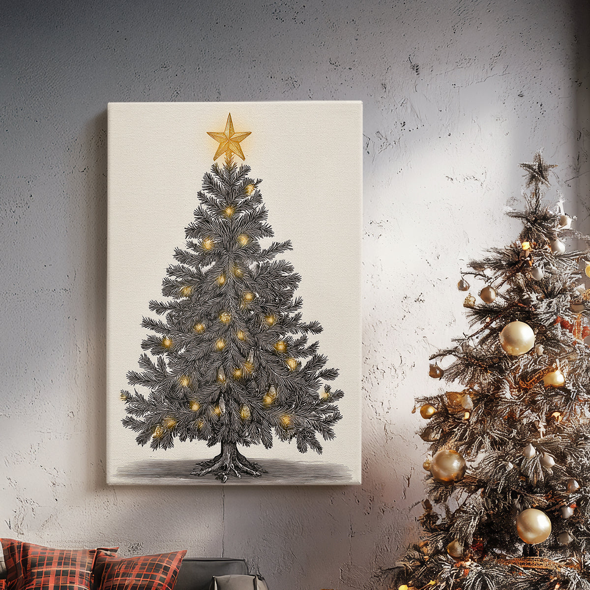 Silver Skies Hearth - Canvas Art Print