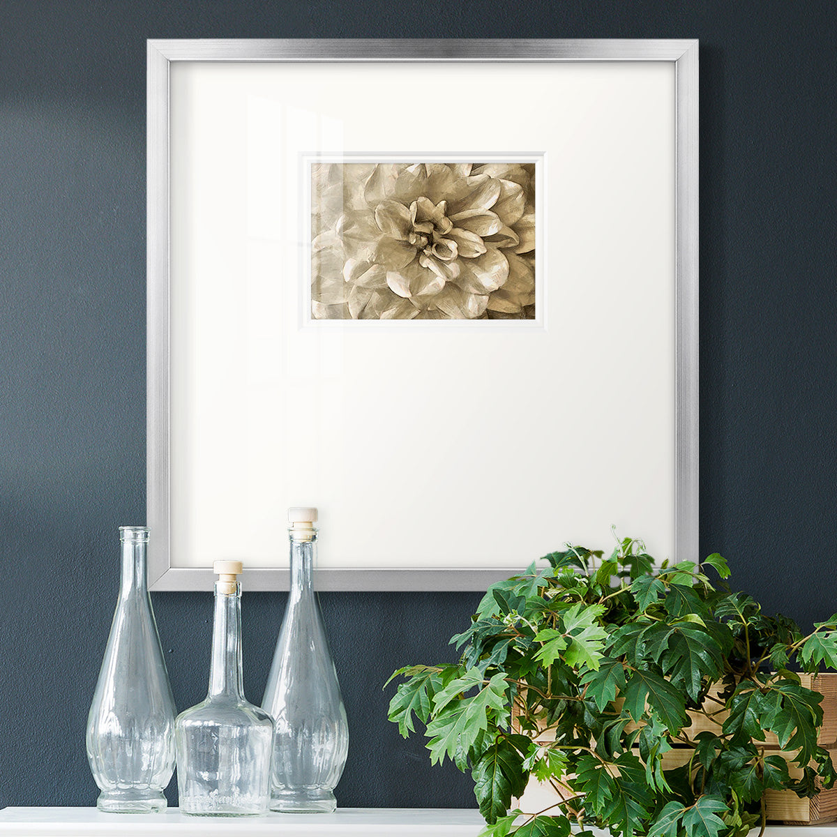 Neutral Wall Flower III Premium Framed Print Double Matboard