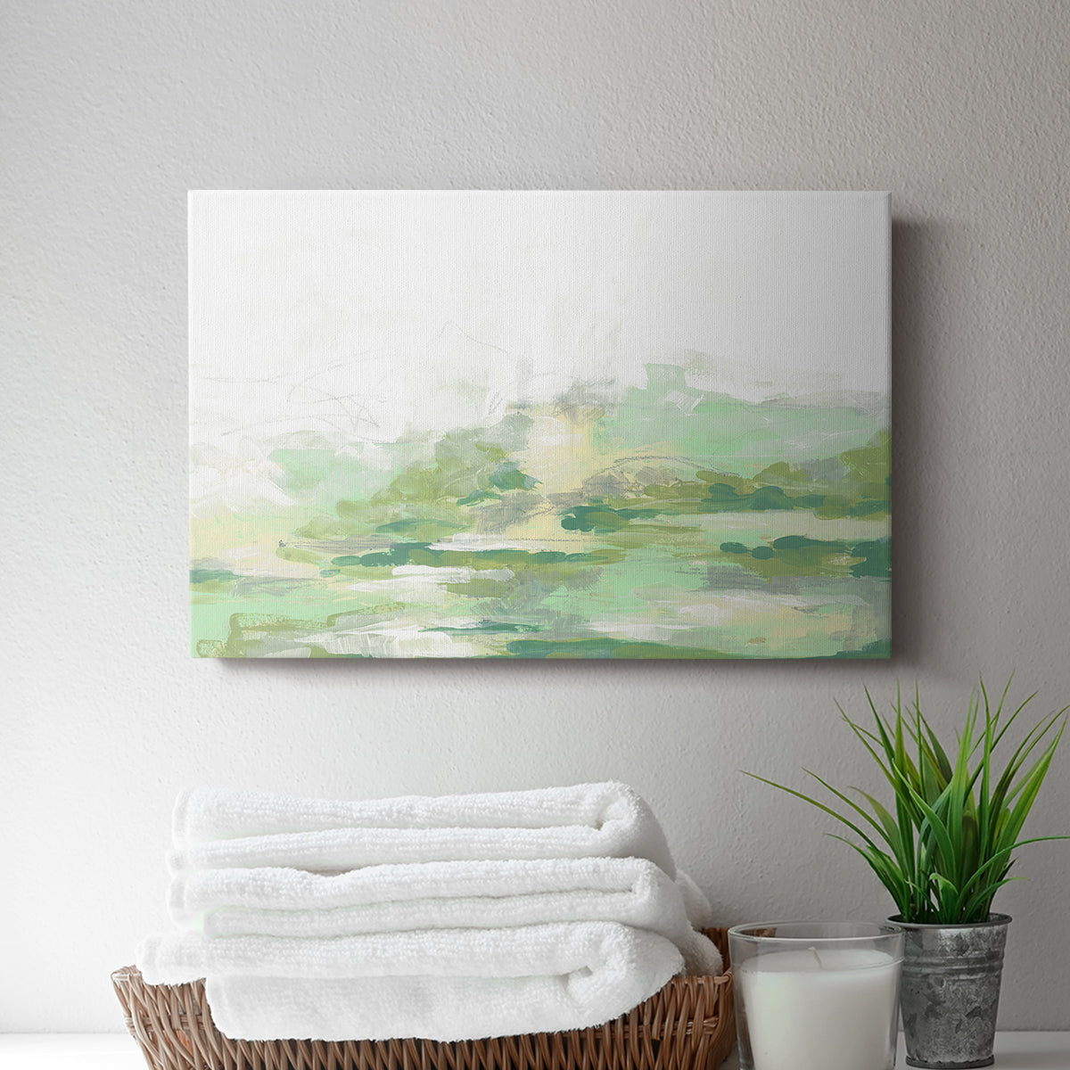 Green Mist Vista II - Canvas Art Print