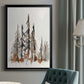 Rustic Evergreens II - Modern Framed Canvas Print