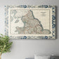 Bordered Map of England & Wales Premium Gallery Wrapped Canvas - Ready to Hang