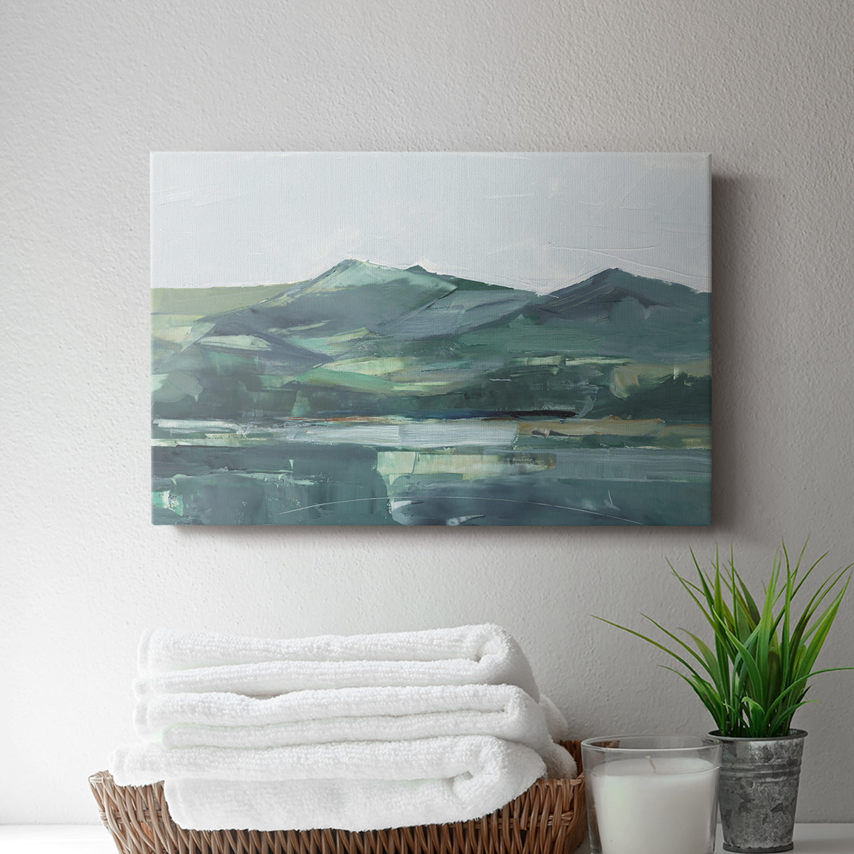 Green Grey Mountains II - Canvas Art Print