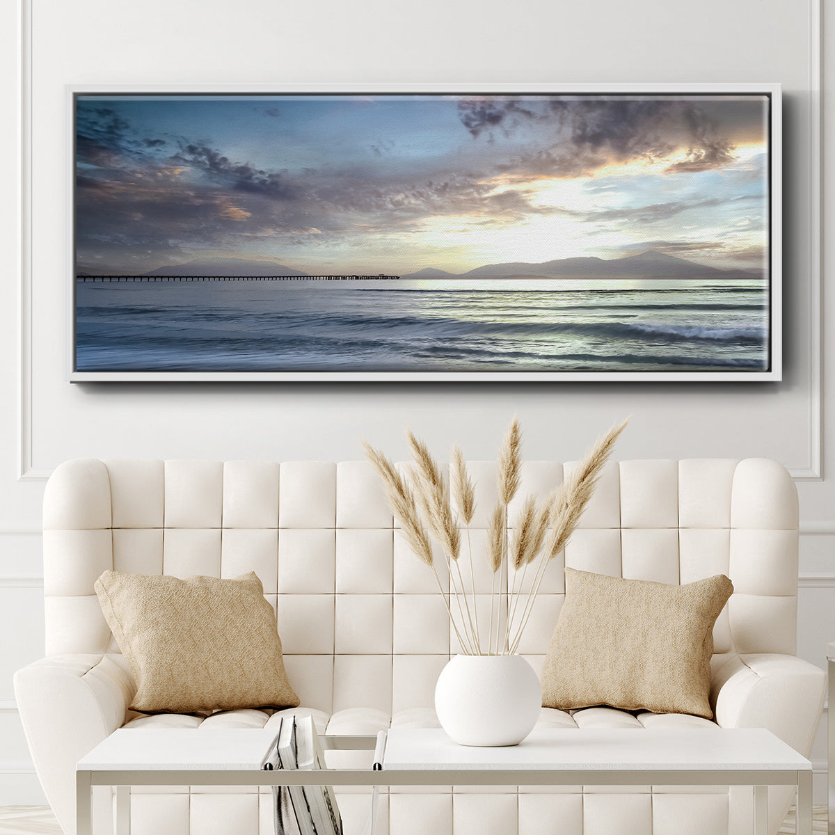 Island Calm - Floater Framed Canvas Print
