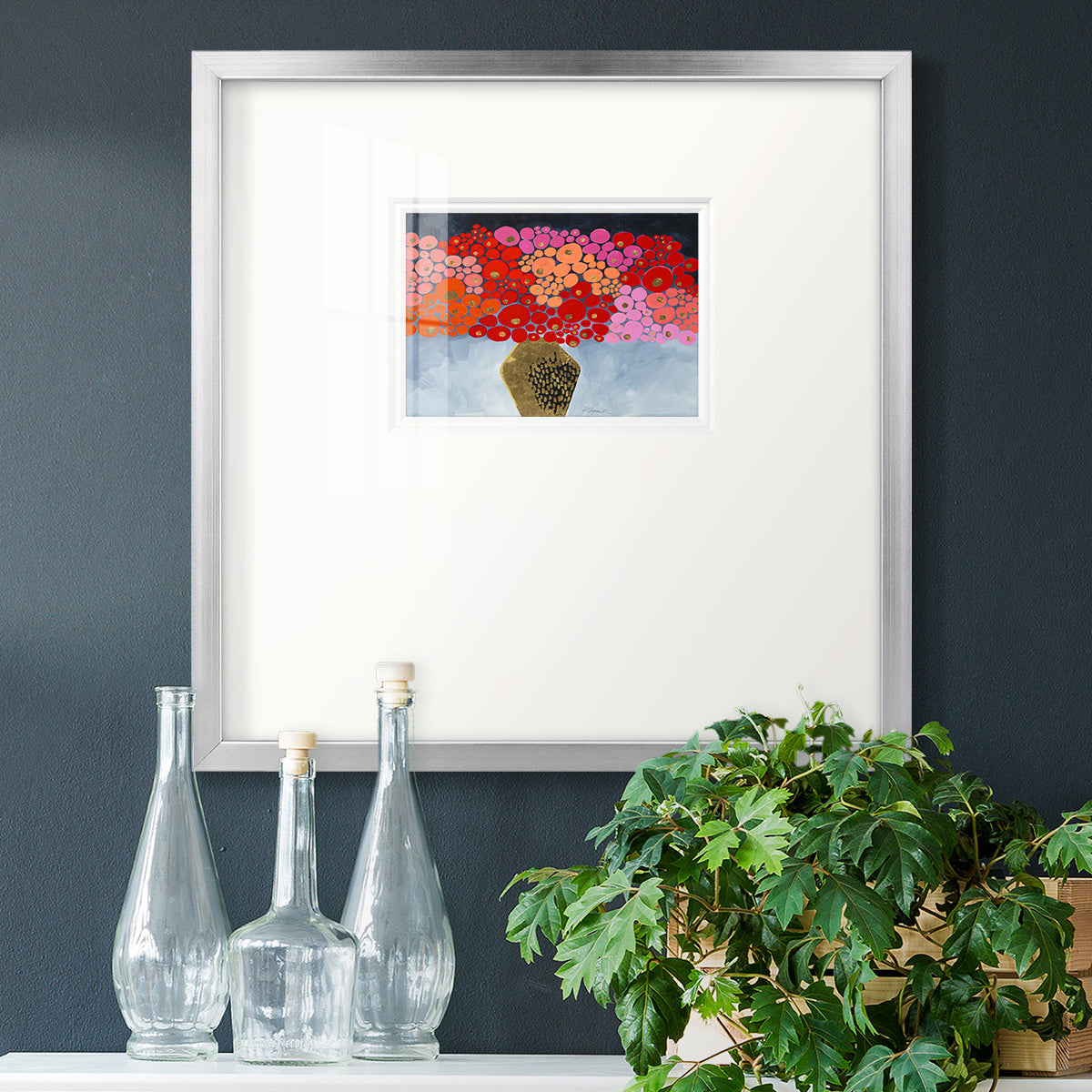 Red Poppies II- Premium Framed Print Double Matboard