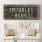 Troubles Bubbles - Floater Framed Canvas Print