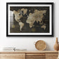 Safari World Map - Modern Framed Art Print