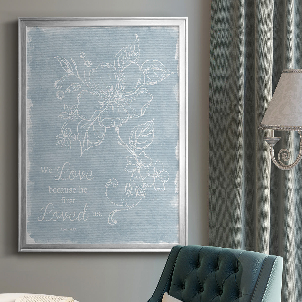 Loved Us First - Modern Framed Canvas Print