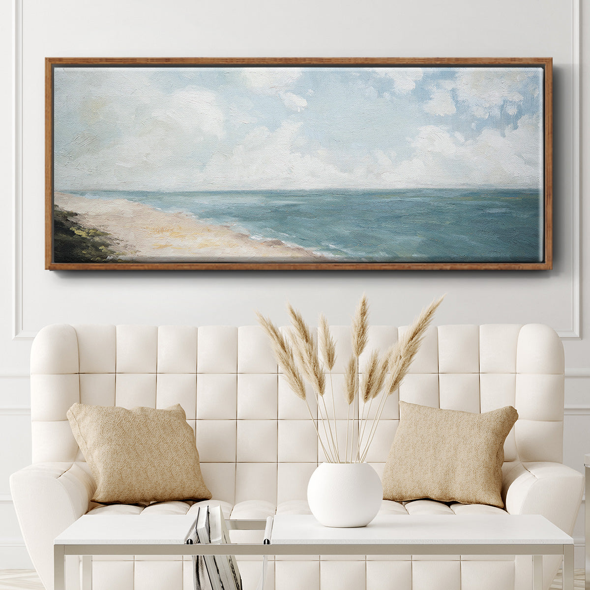 Beach View - Floater Framed Canvas Print