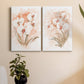 White and Coral Orchid I Premium Gallery Wrapped Canvas - Ready to Hang - Set of 2 - 8 x 12 Each