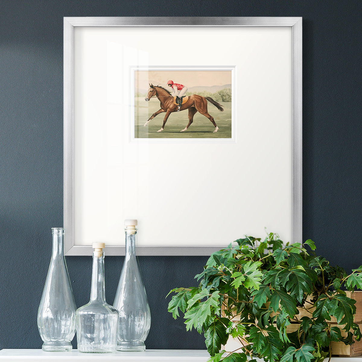 Vintage Equestrian I Premium Framed Print Double Matboard