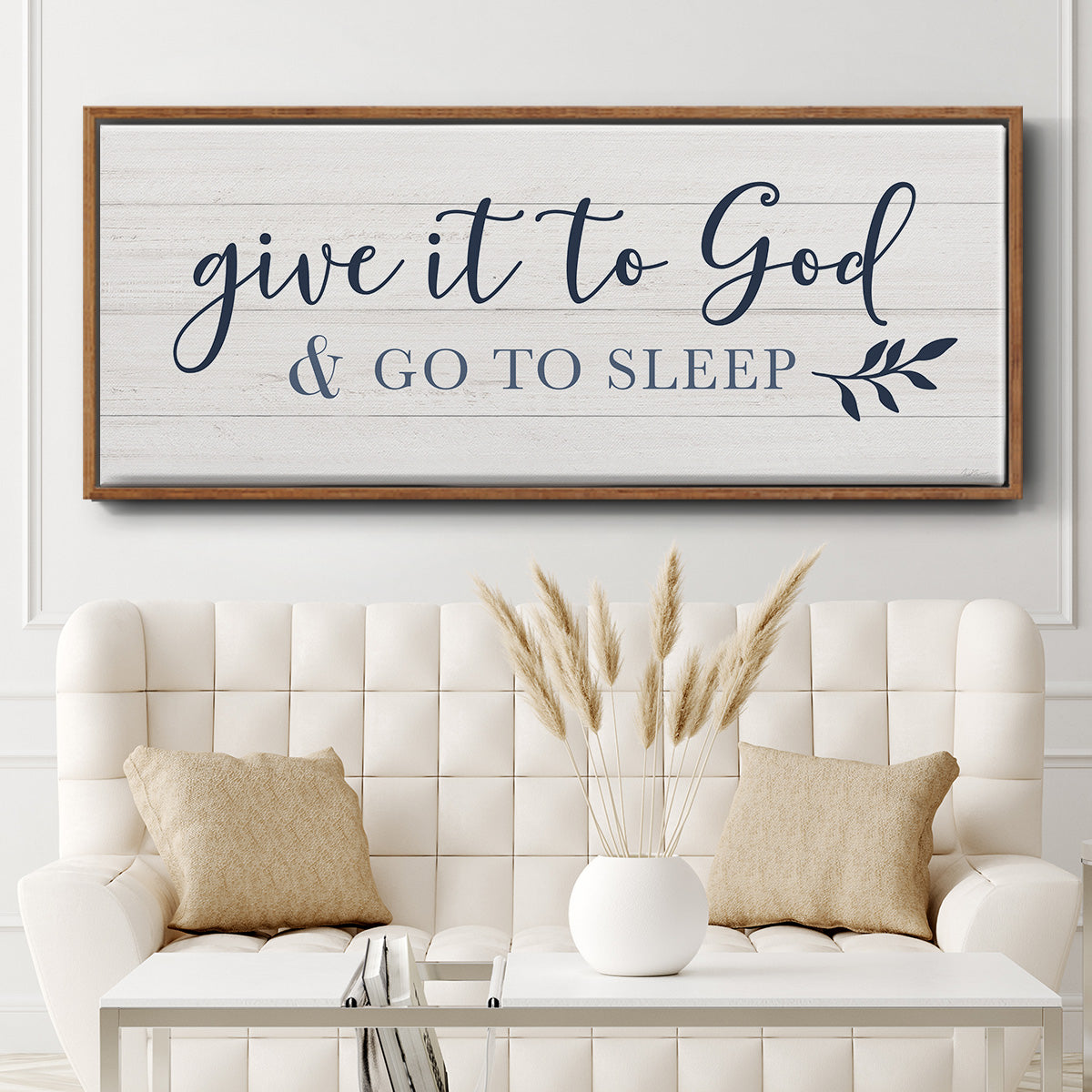 Give It To God - Floater Framed Canvas Print