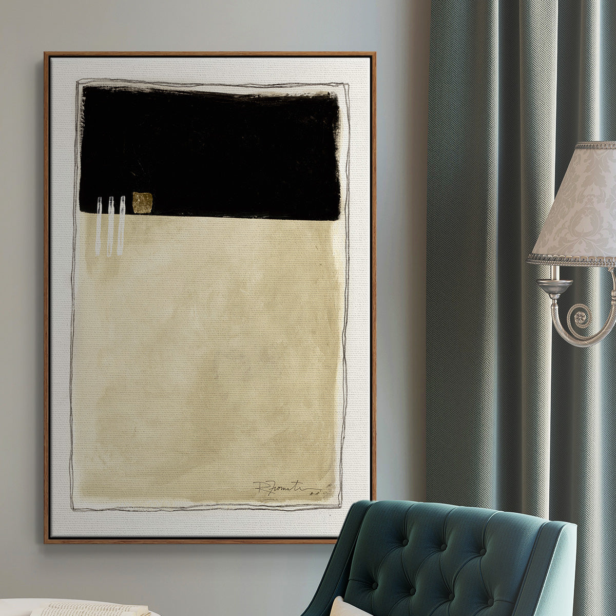 Inner Musing II - Floater Framed Canvas Print
