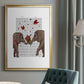 Elephant Bouquet, Portrait - Modern Framed Canvas Print