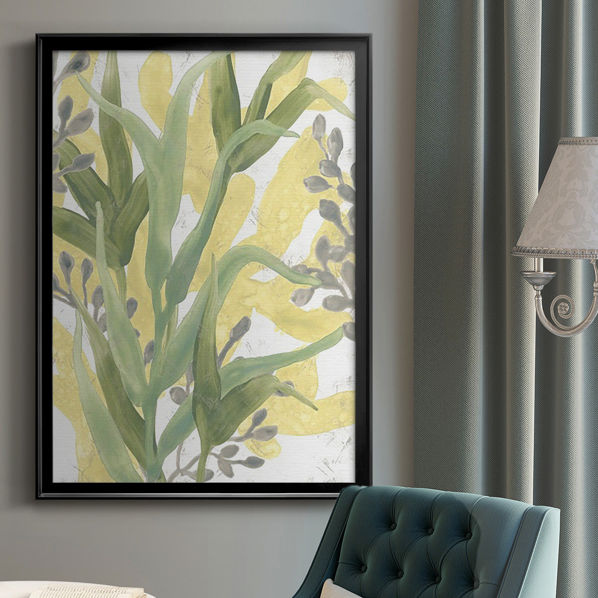 Sea Grass Fresco II - Modern Framed Canvas Print