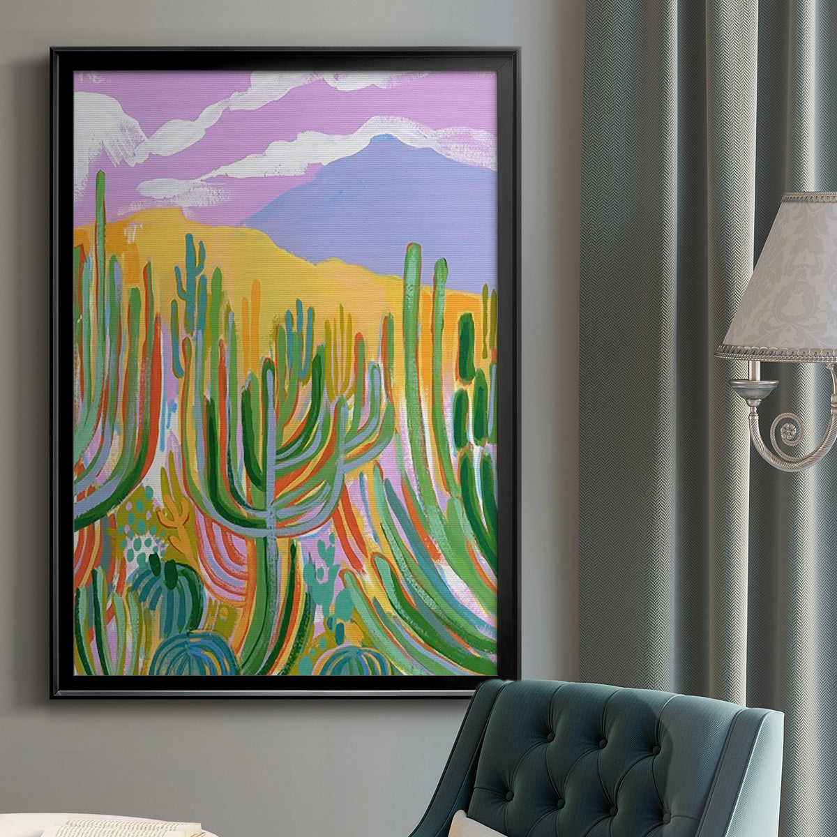 Lavender Desert I - Modern Framed Canvas Print