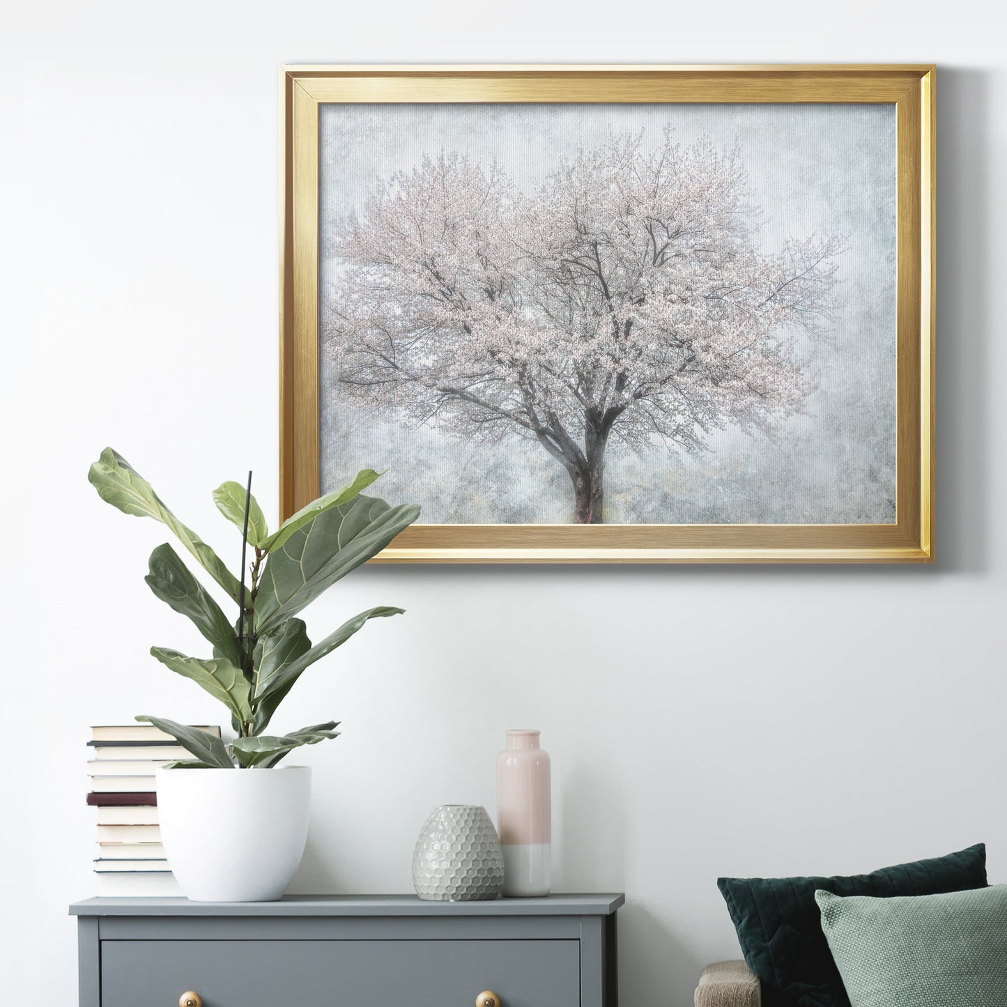 A Feel of Spring II - Modern Framed Canvas Print