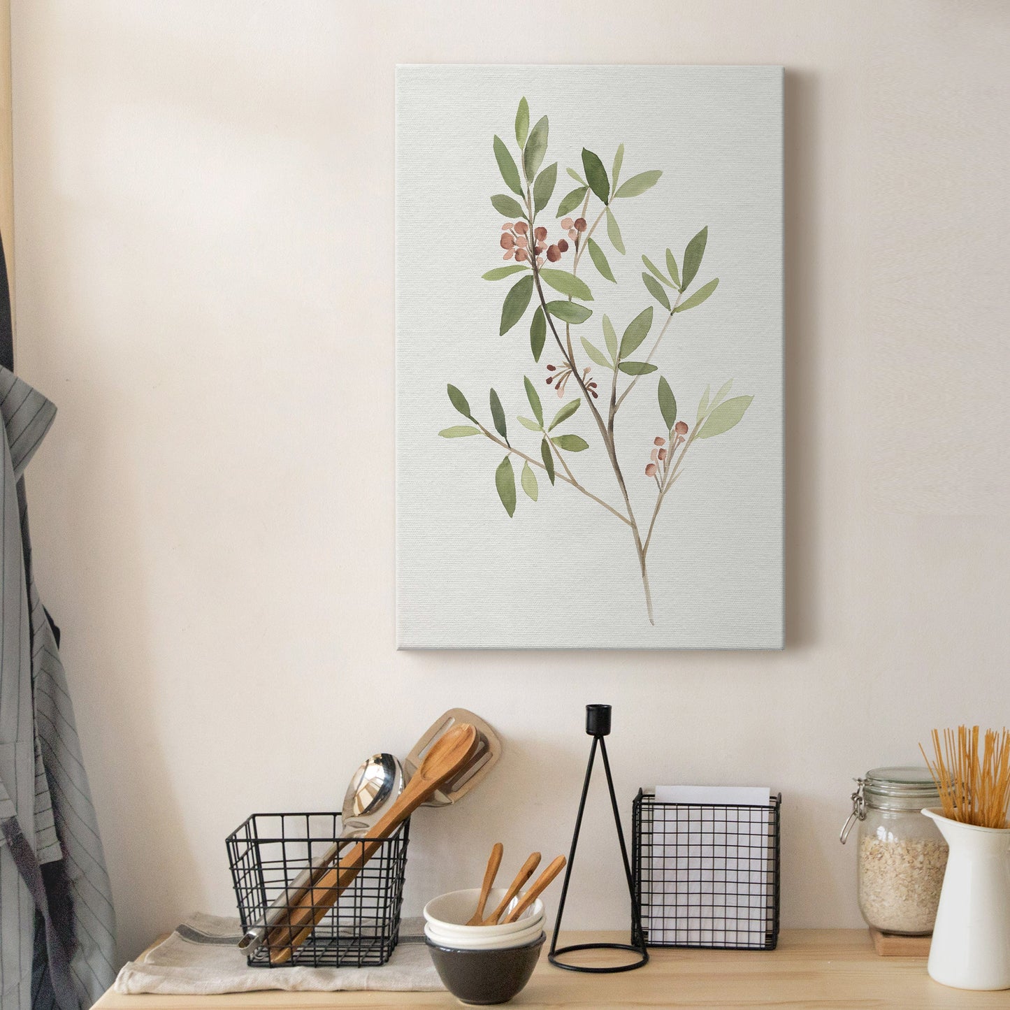 Single Sprig IV Premium Gallery Wrapped Canvas - Ready to Hang